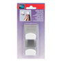 Inofix Crochet adhésif blanc avec base en acier inoxydable, lot de 2, 45 x 40 x 30 mm, chromé