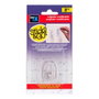 Inofix Colgador adhésif réutilisable Stick & Go 60x47mm Transparent Micro ventouses 1290-0-000