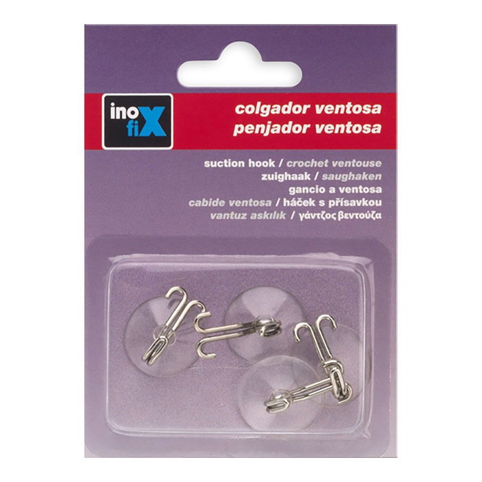 Inofix 216-1-000 Crochet ventouse Ø22 mm chromé blister 4 unités Inofix 216-1-000 Crochet ventouse Ø22 mm chromé blister 4 unités