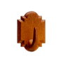 Inofix 2061-8-000 Colgador adhesif bois marron (blister 2 unités) PVC 45x32x21 mm pour cuisine ou placard