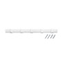 Inofix Colgador multiple 5 crochets mobiles Blanc PVC avec vis incluses 28 x 350 x 25 mm