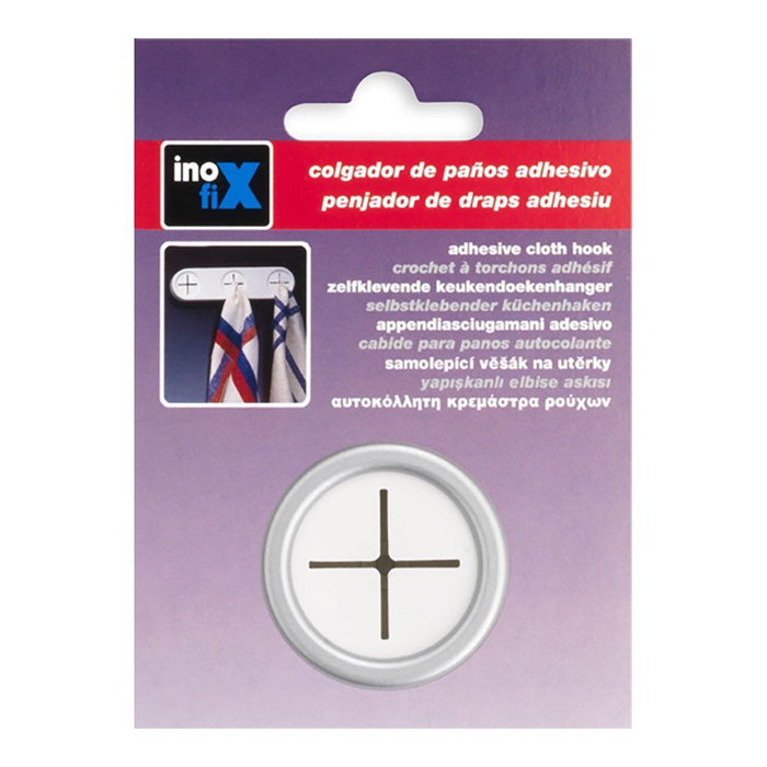 Inofix Colgador paños cocina redondo adhesivo cromo mate 2089-7-000 Inofix Colgador paños cocina redondo adhesivo cromo mate 2089-7-000