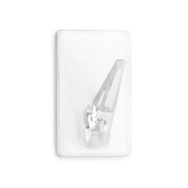 Inofix 2075-0-000 Colgador Adhesivo Classique Transparent PVC 30x18mm Lot de 4