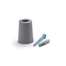 Inofix Tope de porte haut caoutchouc gris 51x38x38 mm fixation avec vis blister