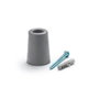 Inofix Tope de porte haut caoutchouc gris 51x38x38 mm fixation avec vis blister