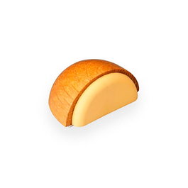 Inofix Tope de porte en bois et caoutchouc finition chêne fixation adhésive blister 24 x 48 x 35 mm
