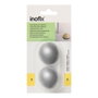 Inofix Butée de porte flexible adhésive Gris métallisé Lot de 2 27x40x40mm