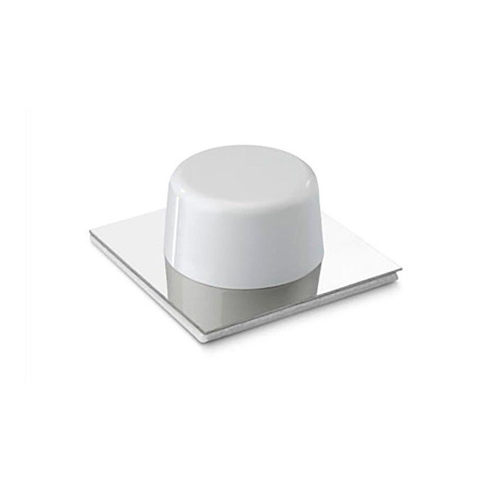 Inofix Butée de porte PVC et base métal blanc - chrome, fixation adhésive, 2 pièces, blister Inofix Butée de porte PVC et base métal blanc - chrome, fixation adhésive, 2 pièces, blister