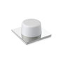 Inofix Butée de porte PVC et base métal blanc - chrome, fixation adhésive, 2 pièces, blister