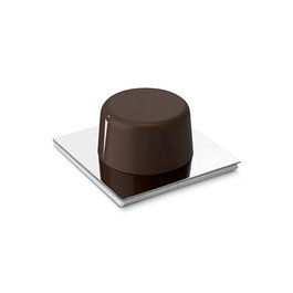 Inofix Butée de porte PVC base métal marron chromé fixation adhésive 2 pièces blister