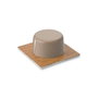 Inofix 2 Butées de porte PVC et base métal parquet-beige adhésif 18x45x45 mm blister