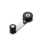 Inofix Tope de porte avec retenue rotative, métal marron, fixation vis et adhésif, 24 x 34 x 101 mm, blister