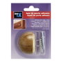 Inofix Butée de porte en bois et caoutchouc finition chêne fixation adhésive et vis incluses blister 24 x 48 x 35 mm