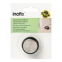 Inofix Butée de porte en acier inoxydable, fixation adhésive, chromé mat 18x36x36 mm