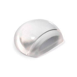 Inofix Butée de porte semi-sphérique PVC transparent, fixation adhésive, dimensions 19x50x43 mm