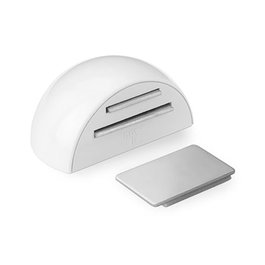 Inofix Retenue de porte magnétique en bois, finition blanche, blister