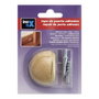 Inofix Tope de porte en bois et caoutchouc finition hêtre, fixation par vis et adhésif, blister 24 x 48 x 35 mm