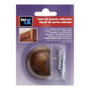 Inofix Tope de porte bois et caoutchouc sapelly fixation adhésive/vissée 24x48x35mm