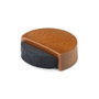 Inofix Butoir de porte en mousse avec finition bois, silencieux, fixation adhésive, blister, 14 x 47 x 47 mm
