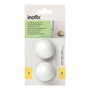Inofix 2 Butées de porte flexibles, blanches, fixation adhésive, PVC 27x40x40 mm, lot de 2