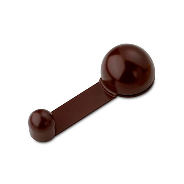 Inofix Tope de porte avec retenue rotative, PVC marron, fixation adhésive, Blister Inofix Tope de porte avec retenue rotative, PVC marron, fixation adhésive, Blister