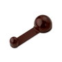 Inofix Tope de porte avec retenue rotative, PVC marron, fixation adhésive, Blister