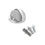 Inofix Tope de porte en métal et silicone, finition chromée, fixation par vis, 26 x 45 x 45 mm