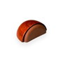 Inofix 24 x 48 x 35 mm Tope de porte en bois et caoutchouc finition sapelly, adhésif, blister