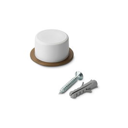 Inofix Butée de porte PVC blanc avec vis 2 pièces blister 18 x 38 x 38 mm