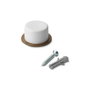 Inofix Butée de porte PVC blanc avec vis 2 pièces blister 18 x 38 x 38 mm