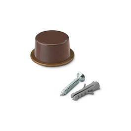 Inofix Butée de porte PVC marron avec fixation à vis, 2 pièces, blister