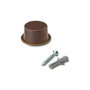 Inofix Butée de porte PVC marron avec fixation à vis, 2 pièces, blister
