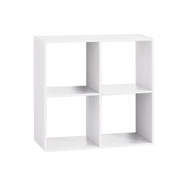 Astigarraga Dinamic Étagère en bois blanc pour 4 boîtes de rangement 67,6 x 32 x 67,6 cm