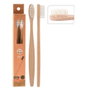 Cepillo dientes cuerpo bambu cerdas nylon 2 uds