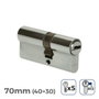 Edm Cilindre 70mm (40+30mm) nickelé leva courte R13 avec 5 clés de sécurité