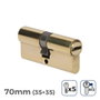 Edm Cylindre en laiton 70mm (35+35mm) leva courte r13 avec 5 clés de sécurité incluses
