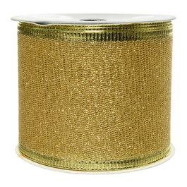 Decoris Ruban décoratif de Noël doré à paillettes, 6,3 x 270 cm