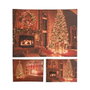 BigBuy Home Tableau avec LED modèle cheminée 38 x 1,5 x 28 cm