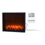 Chimenea décorative LED effet feu, avec adaptateur, 41 x 10 x 25 cm, noir métal et verre