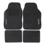 Dunlop Lot de 4 tapis de voiture 65x30x42 cm Noir Textile et caoutchouc