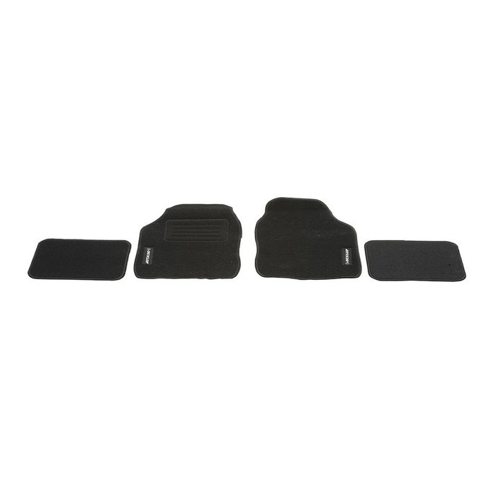 Dunlop Lot de 4 tapis de voiture 65x30x42 cm Noir Textile et caoutchouc Dunlop Lot de 4 tapis de voiture 65x30x42 cm Noir Textile et caoutchouc