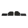 Dunlop Lot de 4 tapis de voiture 65x30x42 cm Noir Textile et caoutchouc