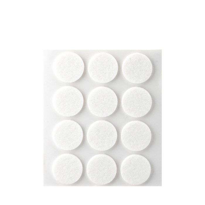 Inofix Plasfix Feutrine adhésive circulaire synthétique blanc Ø22 mm x 3 mm 12 pièces blister Inofix Plasfix Feutrine adhésive circulaire synthétique blanc Ø22 mm x 3 mm 12 pièces blister