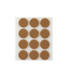 Inofix Plasfix Fieltro adhésif synthétique marron Ø22 mm lot de 12 en blister