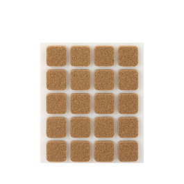 Inofix Plasfix Feutre adhésif carré synthétique marron 17x17 mm 20 pièces blister