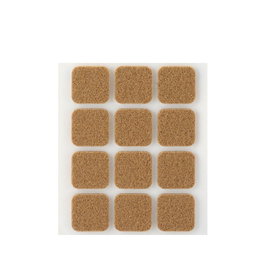 Inofix Plasfix Fieltro adhésif carré synthétique marron 22x22 mm lot de 12 blisters