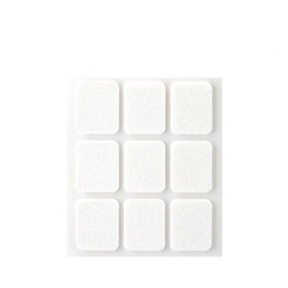 Inofix Plasfix Feutre adhésif carré blanc, 29 x 23 mm, 9 pièces