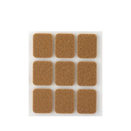 Inofix Feutre adhésif carré marron Plasfix, 29 x 23 mm, 9 pcs