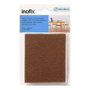 Inofix Plasfix Plaque de feutre adhésif synthétique marron 100x85x3 mm blister