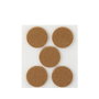 Inofix Plasfix Feutre adhésif circulaire synthétique marron Ø34 mm lot de 5